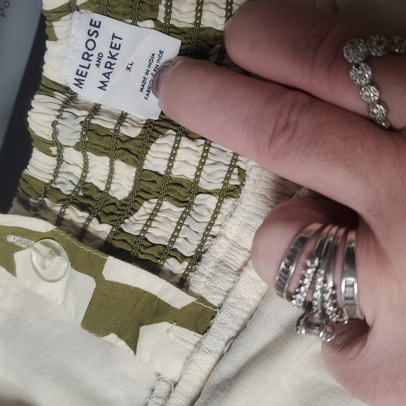 NWT Melrose And Market Olive Ivory Square Neck Maxi Dress XL - Picture 11 of 13